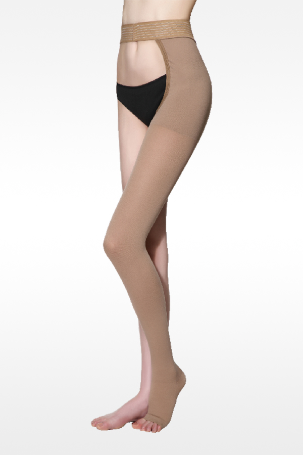 Single thigh leg open toe with waist attachment - Product Image